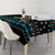 Funny Santa Riding Dinosaur Christmas Tablecloth Gingerbread Snowflake Pattern - Wonder Print Shop