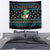 Funny Santa Riding Dinosaur Christmas Tapestry Gingerbread Snowflake Pattern - Wonder Print Shop