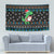 Funny Santa Riding Dinosaur Christmas Tapestry Gingerbread Snowflake Pattern - Wonder Print Shop