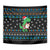 Funny Santa Riding Dinosaur Christmas Tapestry Gingerbread Snowflake Pattern - Wonder Print Shop
