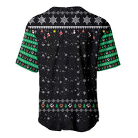 Christmas Colorful Dog Pawprint Baseball Jersey Black Snowflake Pattern Design - Wonder Print Shop