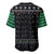 Christmas Colorful Dog Pawprint Baseball Jersey Black Snowflake Pattern Design - Wonder Print Shop