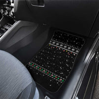 Christmas Colorful Dog Pawprint Car Mats Black Snowflake Pattern Design - Wonder Print Shop