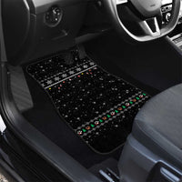 Christmas Colorful Dog Pawprint Car Mats Black Snowflake Pattern Design - Wonder Print Shop