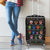 Christmas Colorful Dog Pawprint Luggage Cover Black Snowflake Pattern Design - Wonder Print Shop