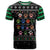 Christmas Colorful Dog Pawprint T Shirt Black Snowflake Pattern Design - Wonder Print Shop
