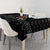 Christmas Colorful Dog Pawprint Tablecloth Black Snowflake Pattern Design - Wonder Print Shop