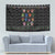 Christmas Colorful Dog Pawprint Tapestry Black Snowflake Pattern Design - Wonder Print Shop