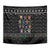 Christmas Colorful Dog Pawprint Tapestry Black Snowflake Pattern Design - Wonder Print Shop