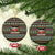 Black Cats in Stockings Ceramic Ornament with Meowy Christmas Quote on Festive Pattern Design - Wonder Print Shop