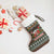 Black Cats in Stockings Christmas Stocking with Meowy Christmas Quote on Festive Pattern Design - Wonder Print Shop