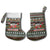 Black Cats in Stockings Christmas Stocking with Meowy Christmas Quote on Festive Pattern Design - Wonder Print Shop