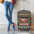 Black Cats in Stockings Luggage Cover with Meowy Christmas Quote on Festive Pattern Design - Wonder Print Shop