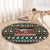 Black Cats in Stockings Round Carpet with Meowy Christmas Quote on Festive Pattern Design - Wonder Print Shop