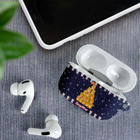 Meowy Catmas AirPods Case with Orange Cats Christmas Tree and Snowflake Pattern Design - Wonder Print Shop