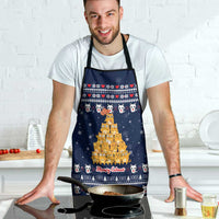 Meowy Catmas Apron with Orange Cats Christmas Tree and Snowflake Pattern Design - Wonder Print Shop