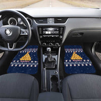 Meowy Catmas Car Mats with Orange Cats Christmas Tree and Snowflake Pattern Design - Wonder Print Shop