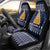 Meowy Catmas Car Seat Cover with Orange Cats Christmas Tree and Snowflake Pattern Design - Wonder Print Shop
