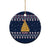 Meowy Catmas Ceramic Ornament with Orange Cats Christmas Tree and Snowflake Pattern Design - Wonder Print Shop