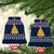 Meowy Catmas Ceramic Ornament with Orange Cats Christmas Tree and Snowflake Pattern Design - Wonder Print Shop