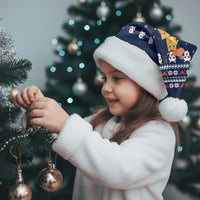 Meowy Catmas Christmas Santa Hat with Orange Cats Christmas Tree and Snowflake Pattern Design - Wonder Print Shop