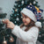 Meowy Catmas Christmas Santa Hat with Orange Cats Christmas Tree and Snowflake Pattern Design - Wonder Print Shop