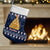 Meowy Catmas Christmas Stocking with Orange Cats Christmas Tree and Snowflake Pattern Design - Wonder Print Shop