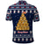 Meowy Catmas Polo Shirt with Orange Cats Christmas Tree and Snowflake Pattern Design - Wonder Print Shop
