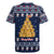 Meowy Catmas Rugby Jersey with Orange Cats Christmas Tree and Snowflake Pattern Design - Wonder Print Shop