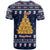 Meowy Catmas T Shirt with Orange Cats Christmas Tree and Snowflake Pattern Design - Wonder Print Shop