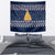Meowy Catmas Tapestry with Orange Cats Christmas Tree and Snowflake Pattern Design - Wonder Print Shop