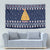 Meowy Catmas Tapestry with Orange Cats Christmas Tree and Snowflake Pattern Design - Wonder Print Shop