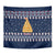 Meowy Catmas Tapestry with Orange Cats Christmas Tree and Snowflake Pattern Design - Wonder Print Shop
