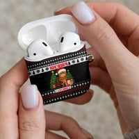 Meowy Catmas AirPods Case with Tabby Cat Santa Hat and Christmas Tree Gift Pattern Design - Wonder Print Shop