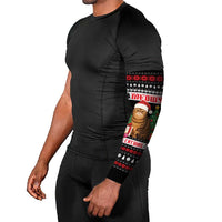 Meowy Catmas Arm Sleeves with Tabby Cat Santa Hat and Christmas Tree Gift Pattern Design - Wonder Print Shop