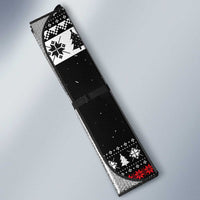 Meowy Catmas Auto Sun Shade with Tabby Cat Santa Hat and Christmas Tree Gift Pattern Design - Wonder Print Shop