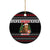 Meowy Catmas Ceramic Ornament with Tabby Cat Santa Hat and Christmas Tree Gift Pattern Design - Wonder Print Shop