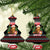 Meowy Catmas Ceramic Ornament with Tabby Cat Santa Hat and Christmas Tree Gift Pattern Design - Wonder Print Shop