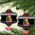 Meowy Catmas Ceramic Ornament with Tabby Cat Santa Hat and Christmas Tree Gift Pattern Design - Wonder Print Shop