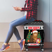 Meowy Catmas Luggage Cover with Tabby Cat Santa Hat and Christmas Tree Gift Pattern Design - Wonder Print Shop