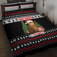 Meowy Catmas Quilt Bed Set with Tabby Cat Santa Hat and Christmas Tree Gift Pattern Design - Wonder Print Shop