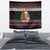Meowy Catmas Tapestry with Tabby Cat Santa Hat and Christmas Tree Gift Pattern Design - Wonder Print Shop