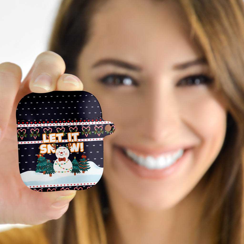 Let It Snow Christmas AirPods Case Funny Xmas Holiday Patterns - Wonder Print Shop