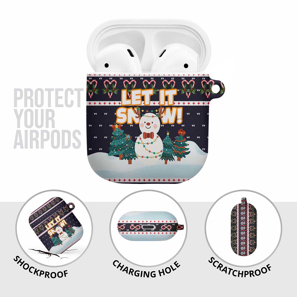Let It Snow Christmas AirPods Case Funny Xmas Holiday Patterns - Wonder Print Shop
