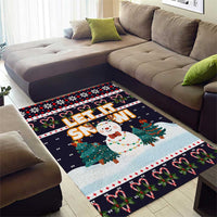 Let It Snow Christmas Area Rug Funny Xmas Holiday Patterns - Wonder Print Shop