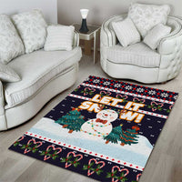 Let It Snow Christmas Area Rug Funny Xmas Holiday Patterns - Wonder Print Shop