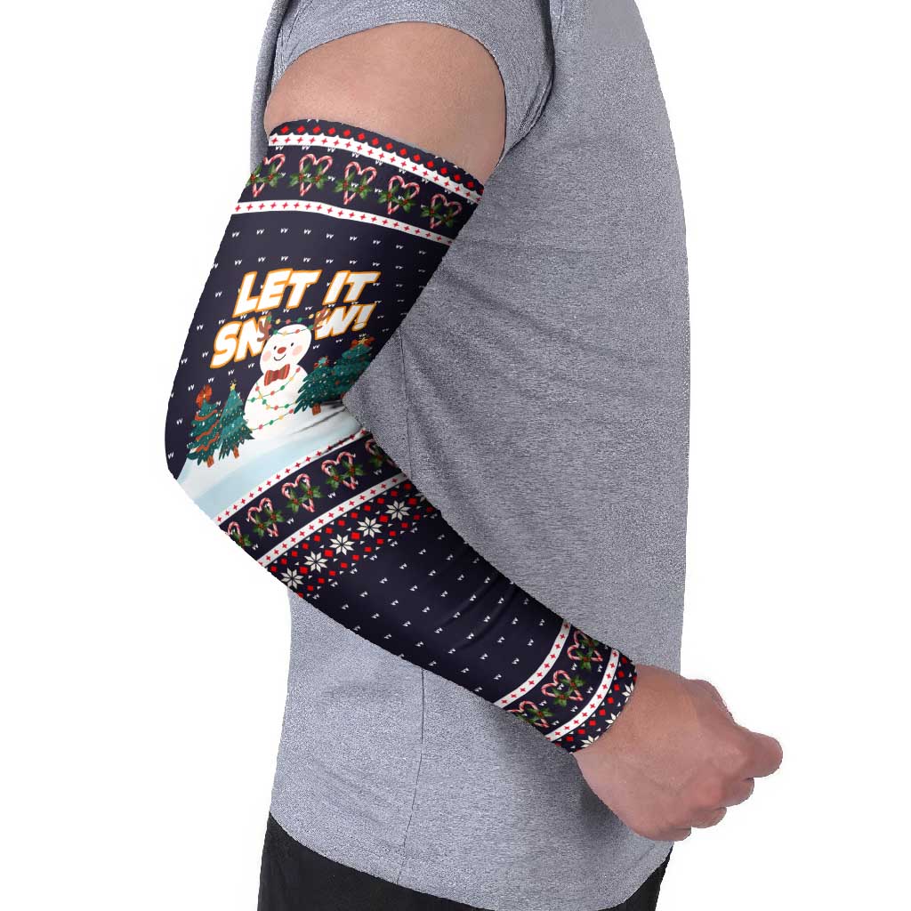 Let It Snow Christmas Arm Sleeves Funny Xmas Holiday Patterns - Wonder Print Shop