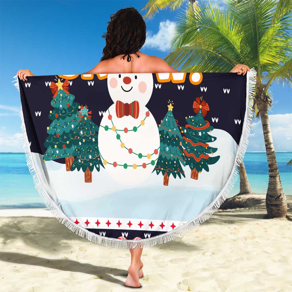 Let It Snow Christmas Beach Blanket Funny Xmas Holiday Patterns - Wonder Print Shop