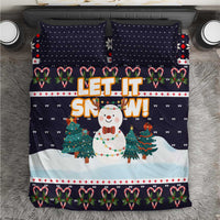 Let It Snow Christmas Bedding Set Funny Xmas Holiday Patterns - Wonder Print Shop
