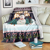 Let It Snow Christmas Blanket Funny Xmas Holiday Patterns - Wonder Print Shop